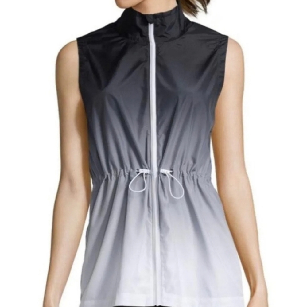 Xersion Spink Ombre Zip Front Vest Size L | Grey and Black